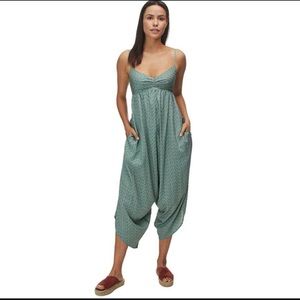 Patagonia Women's Lost Wildflower Jumpsuit in Bluff River: Tasmanian Teal